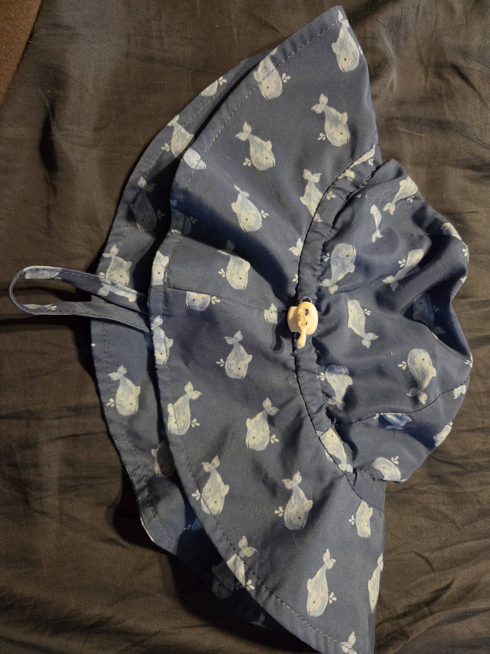 Kids Navy Whale Print Sun Hat – Unbranded